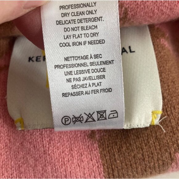 Kerri Rosenthal Cashmere Heart Hat Beanie Pink Brown Warm Quiet Luxury - Picture 5 of 11